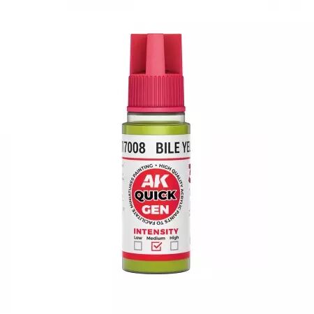 AK Interactive - Gamme Quick Gen - Bile Yellow  - 18ml