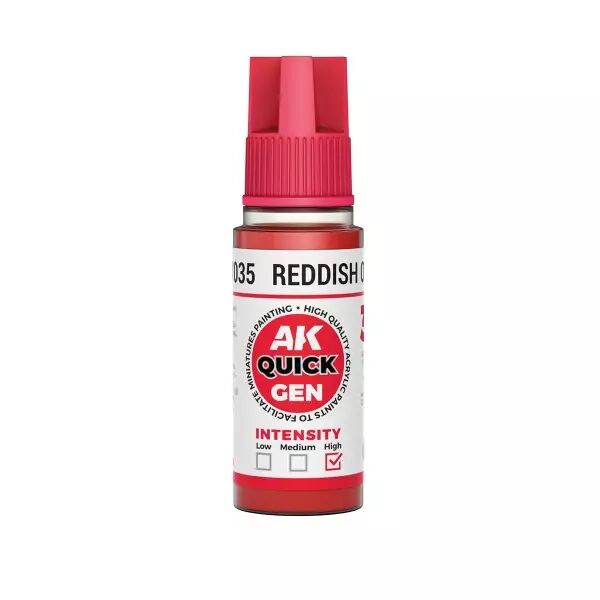 AK Interactive - Gamme Quick Gen - Reddish Orange  - 18ml