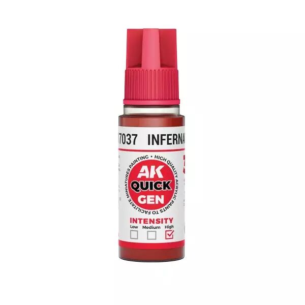AK Interactive - Gamme Quick Gen - Infernal Red  - 18ml