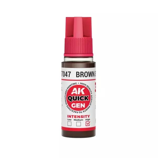 AK Interactive - Gamme Quick Gen - Brown Black  - 18ml