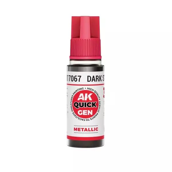 AK Interactive - Gamme Quick Gen - Dark Steal  - 18ml