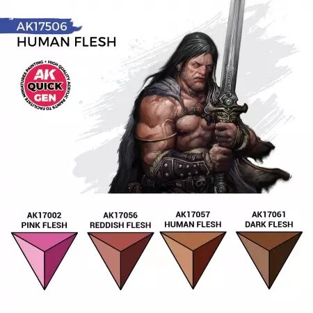 AK Interactive - Gamme Quick Gen - Human Flesh (Quick Gen Set)