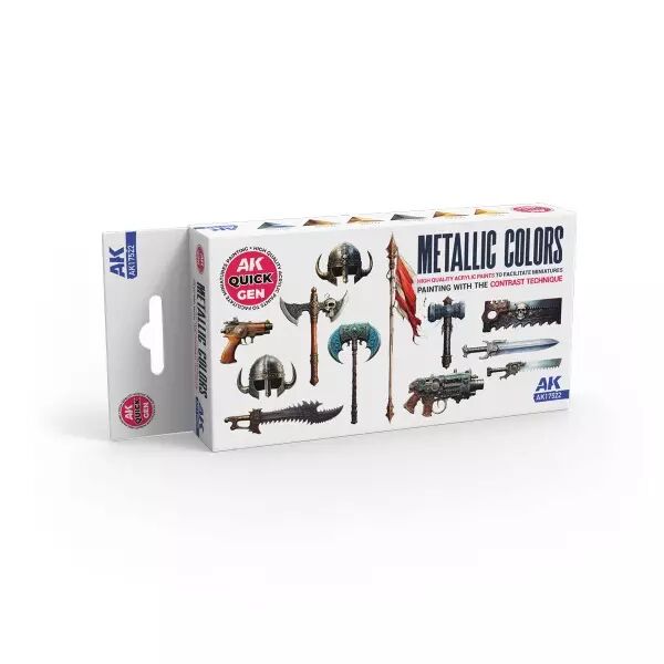 AK Interactive - Gamme Quick Gen - Metallics (Quick Gen Set)