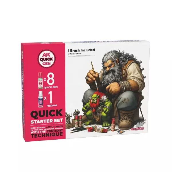 AK Interactive - Gamme Quick Gen - Quick Starter (Quick Gen Set) (1 Brush)