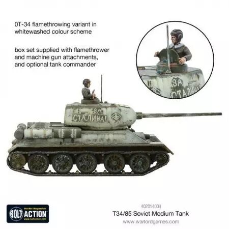 T-34/85 medium tank (plastic) - Soviet - Bolt Action
