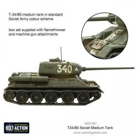 T-34/85 medium tank (plastic) - Soviet - Bolt Action