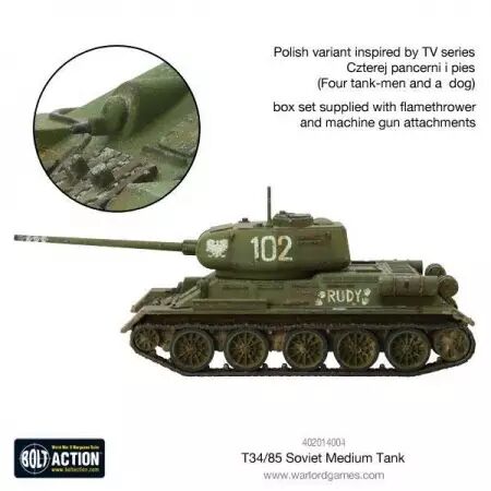 T-34/85 medium tank (plastic) - Soviet - Bolt Action