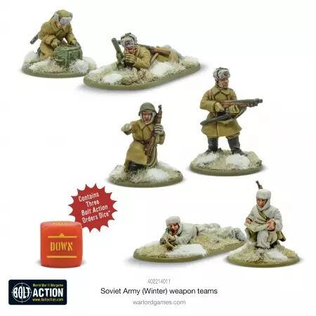 Soviet Army (Winter) weapons teams - Bolt Action