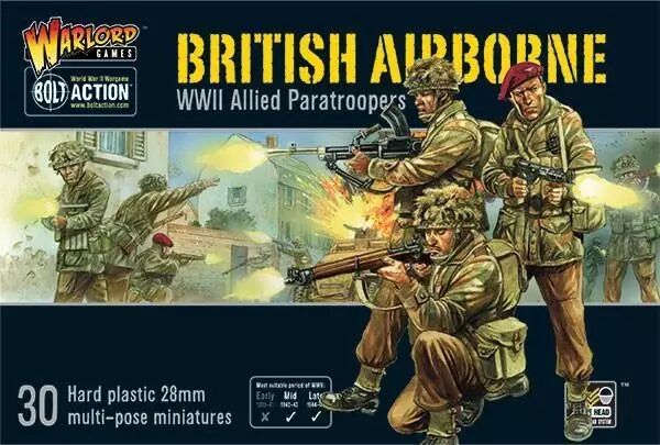 British Airborne WWII Allied Paratroopers - Bolt Action