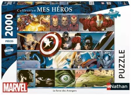 La Force des Avengers  -  Puzzle 2000 pièces - Collection Mes Héros  - Nathan