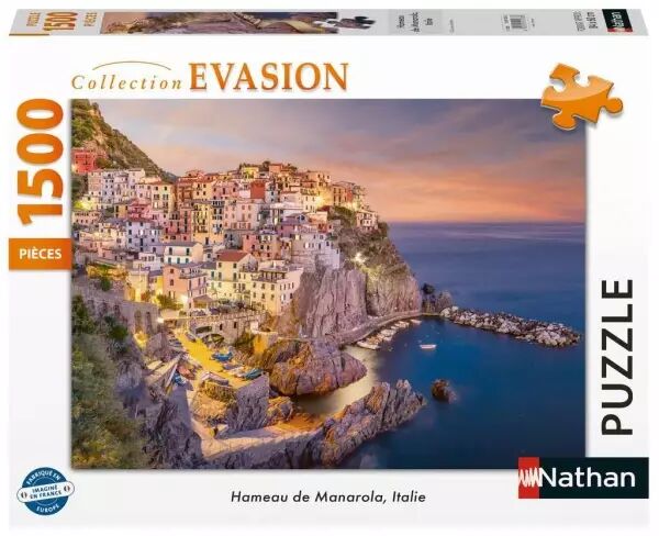 Hameau de Manarola, Italie -  Puzzle 1500 pi�ces - Collection Evasion - Nathan