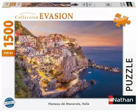 Hameau de Manarola, Italie -  Puzzle 1500 pièces - Collection Evasion - Nathan