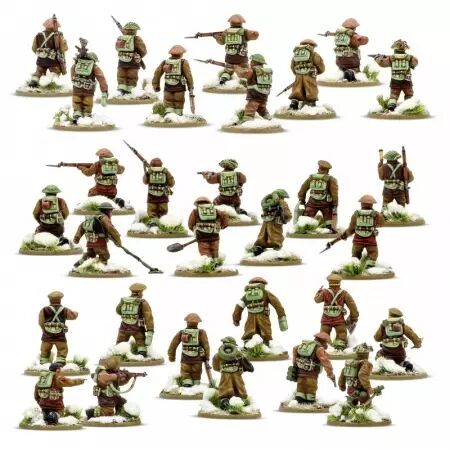 British & Canadian Infantry (Winter) Platoon - Infanterie britannique et canadienne hiver - Bolt Action - Warlord Games