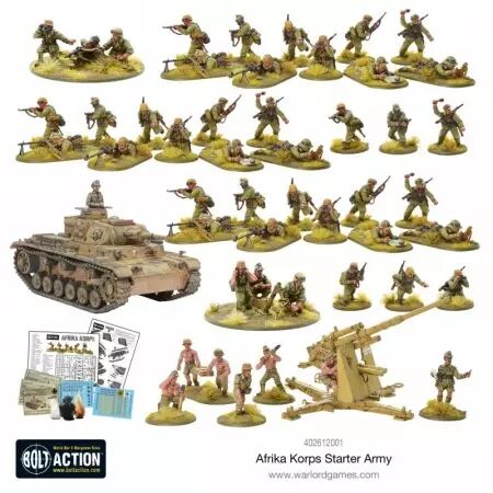 Afrika Korps Starter Army - Armée allemande du désert - Bolt Action - Warlord Games