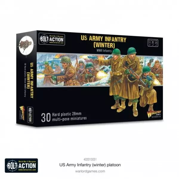 US Army Infantry (Winter) Platoon - Peloton d'infanterie am�ricaine hivernale - Bolt Action - Warlord Games