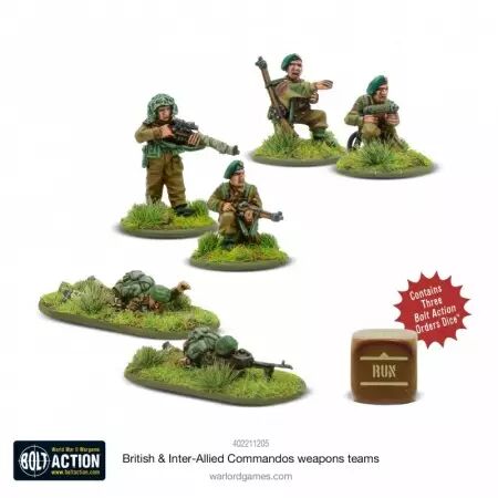 British & Inter-Allied Commandos Weapons Teams - Équipes d'armes des commandos - Bolt Action - Warlord Games