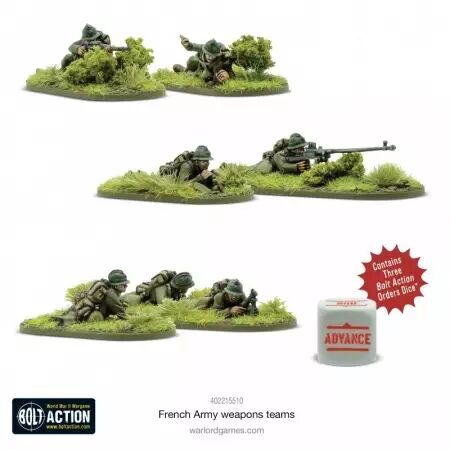 French Army Weapons Teams - Équipes d'armes de l'armée française - Bolt Action - Warlord Games