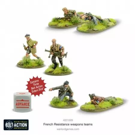 French Resistance Weapons Teams - Équipes d'armes de la Résistance française - Bolt Action - Warlord Games