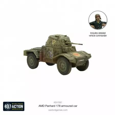Panhard 178 Armoured Car - Voiture blindée française - Bolt Action - Warlord Games