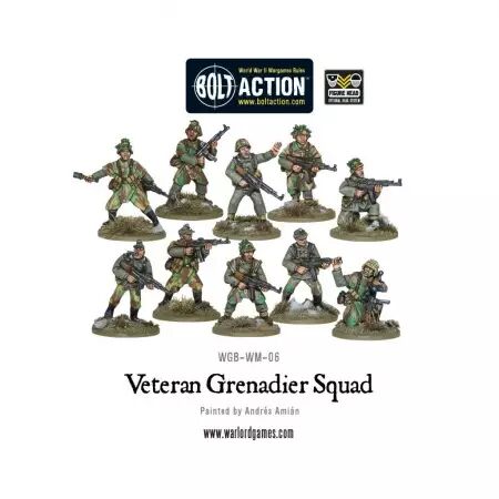 Veteran Grenadiers Squad - Escouade de grenadiers vétérans allemands - Bolt Action - Warlord Games