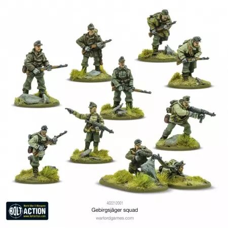 Gebirgsjäger Squad - Escouade de chasseurs de montagne allemands - Bolt Action - Warlord Games