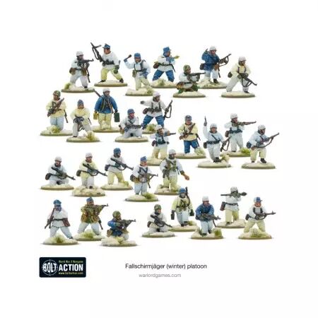 Fallschirmjäger Winter Platoon - Peloton de parachutistes allemands en tenue hivernale - Bolt Action - Warlord Games