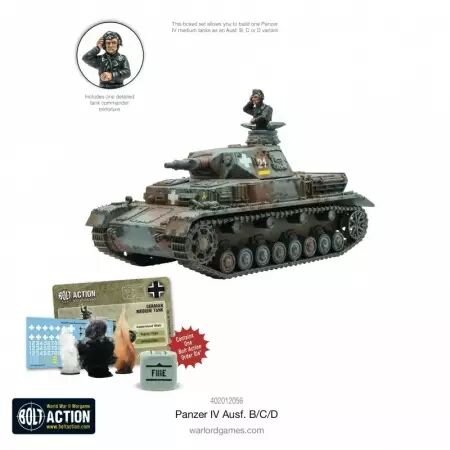 Panzer IV Ausf B, C et D - Char moyen allemand - Bolt Action - Warlord Games