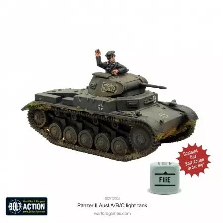 Panzer II Ausf A, B, C - Char léger allemand - Bolt Action - Warlord Games