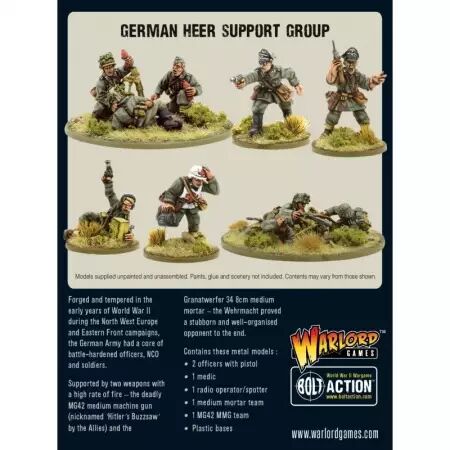 German Heer Support Group - Groupe de soutien de l'armée de terre allemande - Bolt Action - Warlord Games