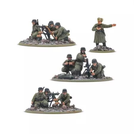 German Veteran Infantry Heavy Weapons Platoon - Peloton d'armes lourdes d'infanterie vétéran allemand - Bolt Action - Warlord Ga