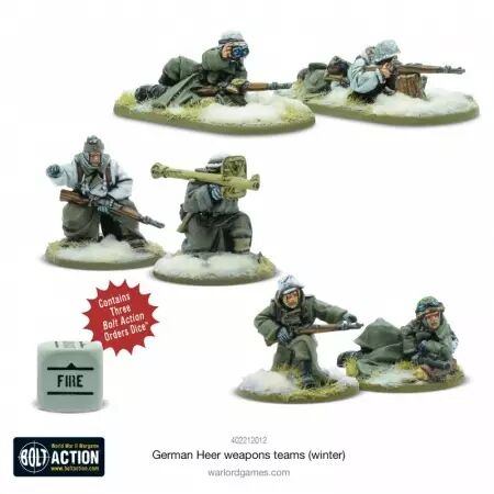 German Heer Winter Weapons Teams - Équipes d'armes hivernales de l'armée allemande - Bolt Action - Warlord Games