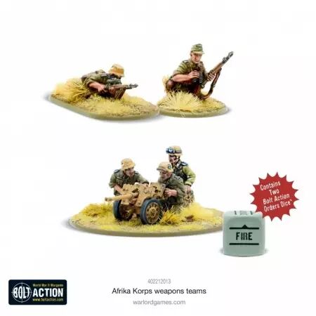 Afrika Korps Weapons Teams - Équipes d'armes de l'Afrika Korps - Bolt Action - Warlord Games