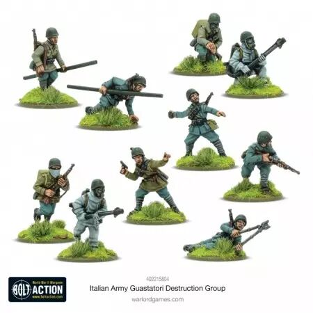 Italian Army Guastatori Destruction Group - Groupe de destruction Guastatori italiens - Bolt Action - Warlord Games