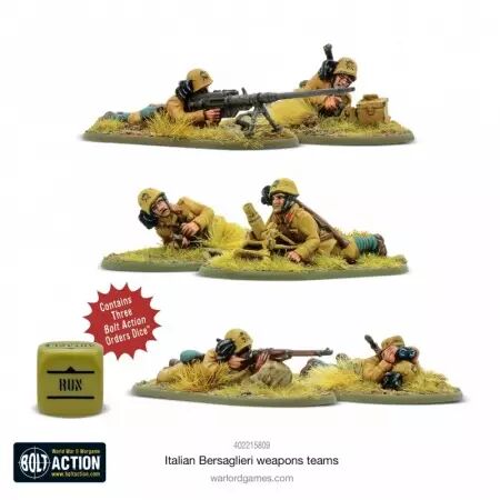 Italian Bersaglieri Weapons Teams - Équipes d'armes des Bersaglieri italiens - Bolt Action - Warlord Games