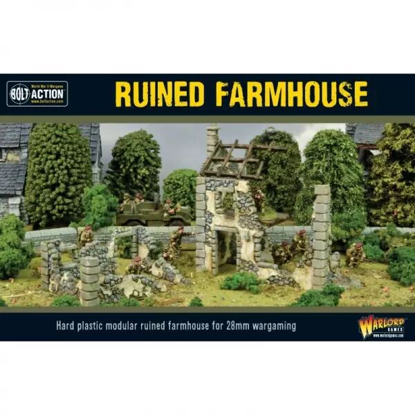 Ruined Farmhouse 2 - D�cor de ferme en ruines pour jeu de guerre - Bolt Action - Warlord Games
