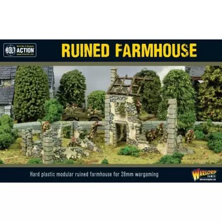 Ruined Farmhouse 2 - Décor de ferme en ruines pour jeu de guerre - Bolt Action - Warlord Games