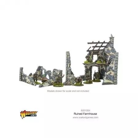 Ruined Farmhouse 2 - Décor de ferme en ruines pour jeu de guerre - Bolt Action - Warlord Games