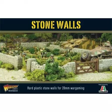 Stone Walls Plastic Boxed Set - Muret de pierres en plastique pour décors de jeu - Bolt Action - Warlord Games