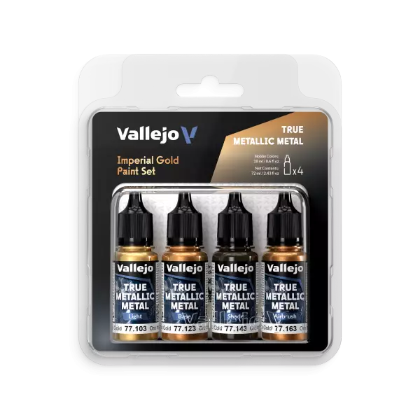 Imperial Gold - 4 Colors Set - True Metallic Metal - Vallejo