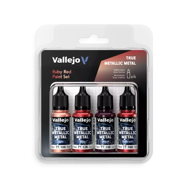 Ruby Red - 4 Colors Set - True Metallic Metal - Vallejo