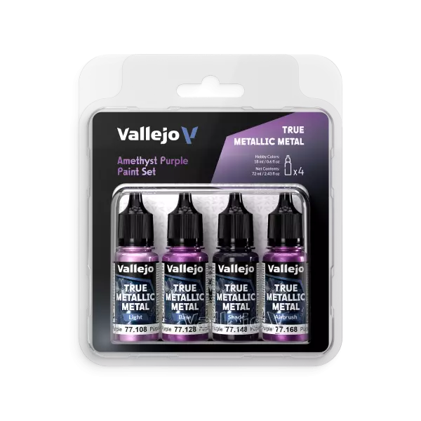 Amethyst Purple - 4 Colors Set - True Metallic Metal - Vallejo