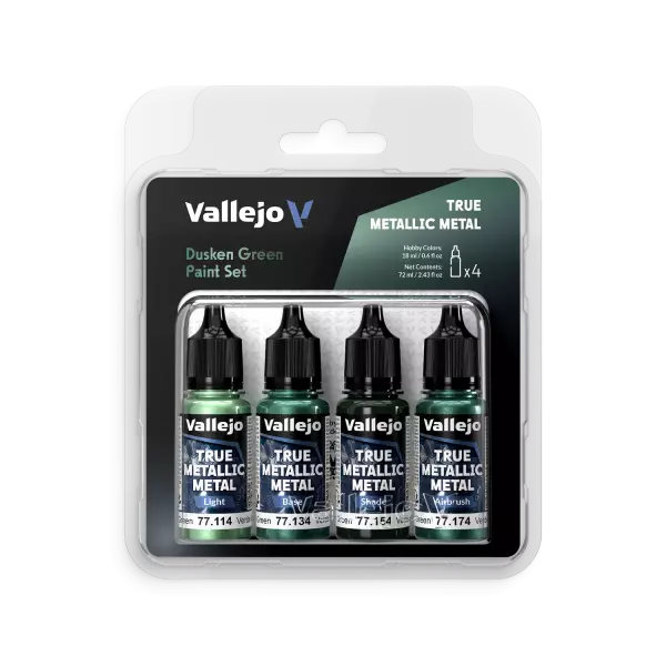 Dusken Green - 4 Colors Set - True Metallic Metal - Vallejo