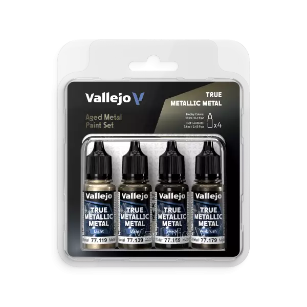 Aged Metal - 4 Colors Set - True Metallic Metal - Vallejo