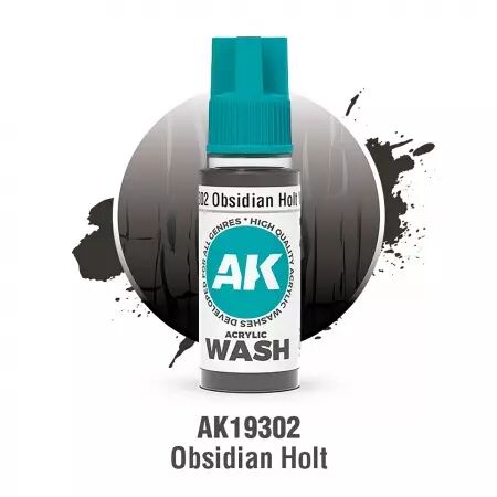 Obsidian Holt Wash 18ml  - Acrylic Washes 2025 - AK Interactive