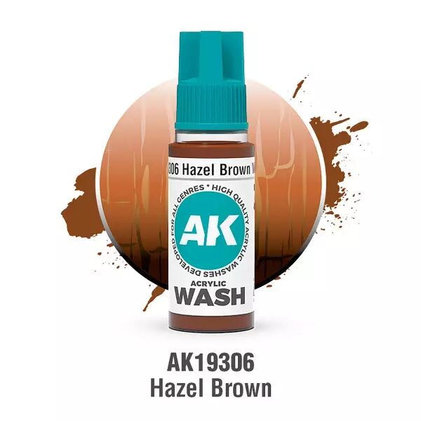 Hazel Brown Wash 18ml  - Acrylic Washes 2025 - AK Interactive