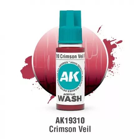 Crimson Veil Wash 18ml  - Acrylic Washes 2025 - AK Interactive
