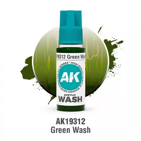 Green Wash 18ml  - Acrylic Washes 2025 - AK Interactive