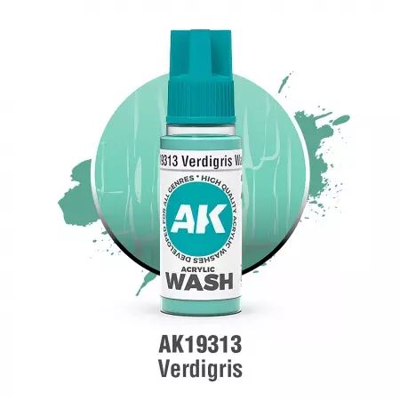 Verdigris Wash 18ml  - Acrylic Washes 2025 - AK Interactive