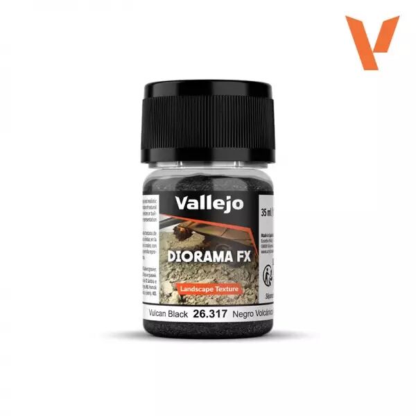 Vulcan Black  1-2 mm 26317  - Diorama Effects - Vallejo