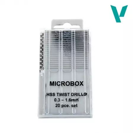 Set de 20 Forets (drill bits) 0.3-1.6 mm  - Outillage - Vallejo